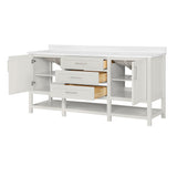 Ove Decors Esteban 72 in. Double Sink Bathroom Vanity in White Picket Fence