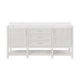 Ove Decors Esteban 72 in. Double Sink Bathroom Vanity in White Picket Fence