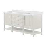 Ove Decors Esteban 72 in. Double Sink Bathroom Vanity in White Picket Fence