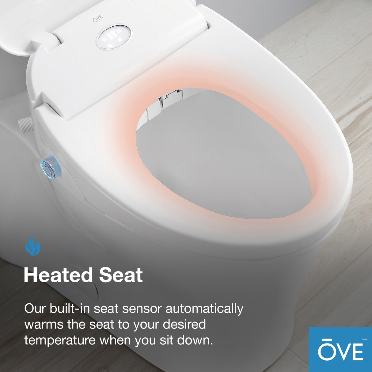Ove Decors Halo Smart Bidet Soft Close Elongated Toilet with Remote