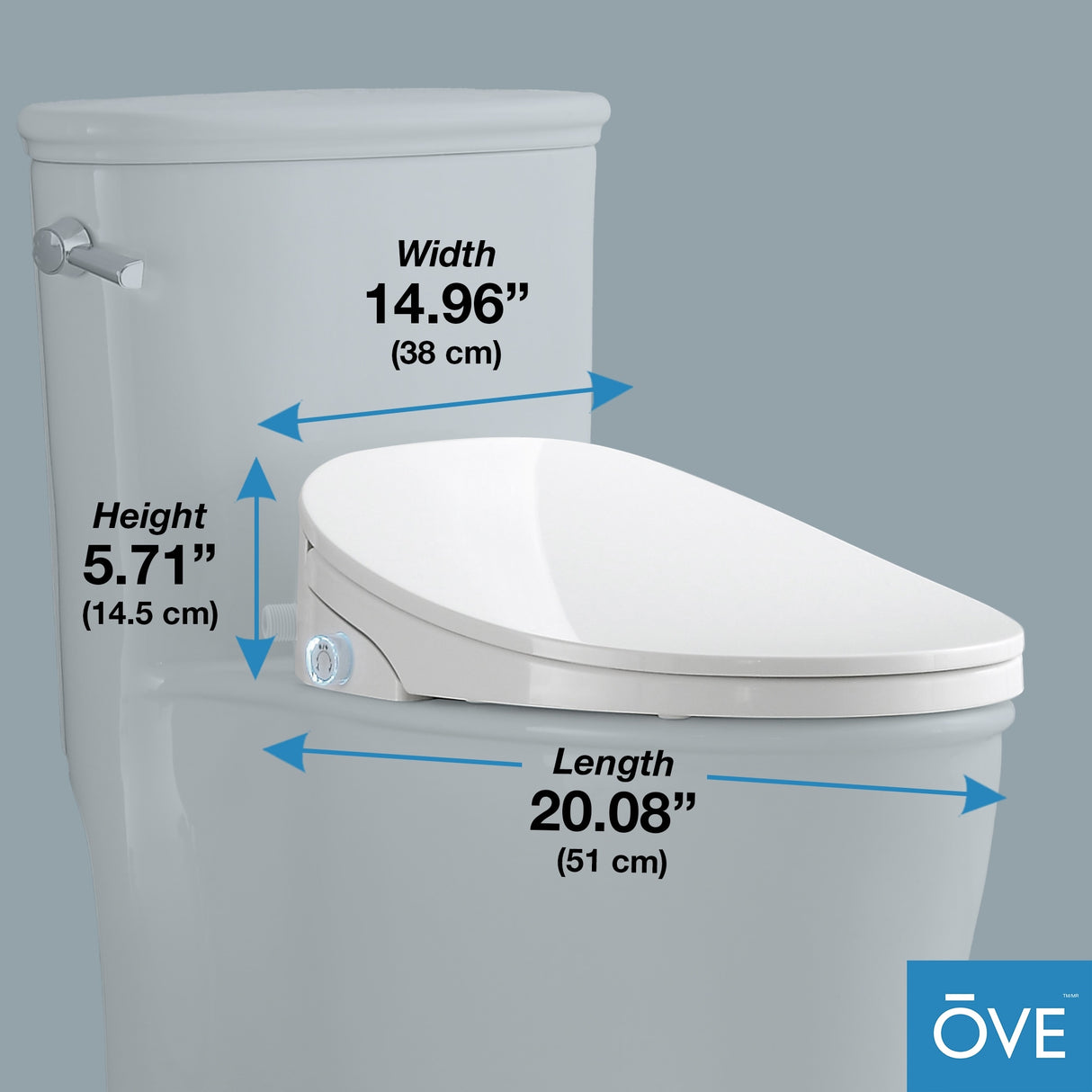 Ove Decors Halo Smart Bidet Soft Close Elongated Toilet with Remote