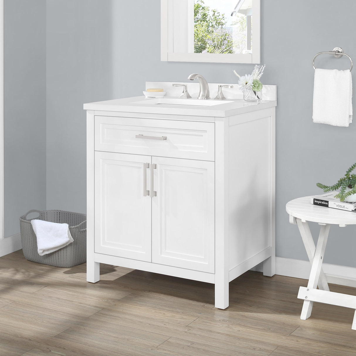 Ove Decors Laney 30 in. Single Sink Bathroom Vanity in White