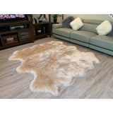 Ovella Home Premium Luxurious Faux Sheepskin 6-Pelt Plush Shag Area Rug - 6' x 6' - 6' x 6'