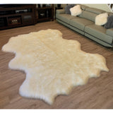 Ovella Home Premium Luxurious Faux Sheepskin 6-Pelt Plush Shag Area Rug - 6' x 6' - 6' x 6'