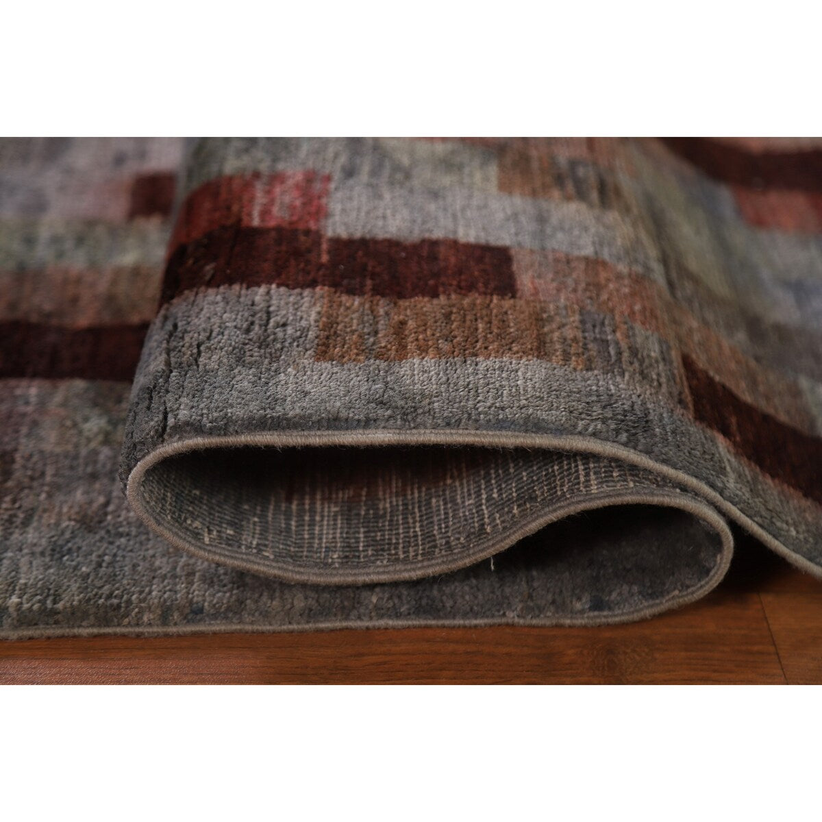 Over-Dyed Gabbeh Kashkoli Area Rug Handmade Wool Carpet - 5'9" x 8'11"
