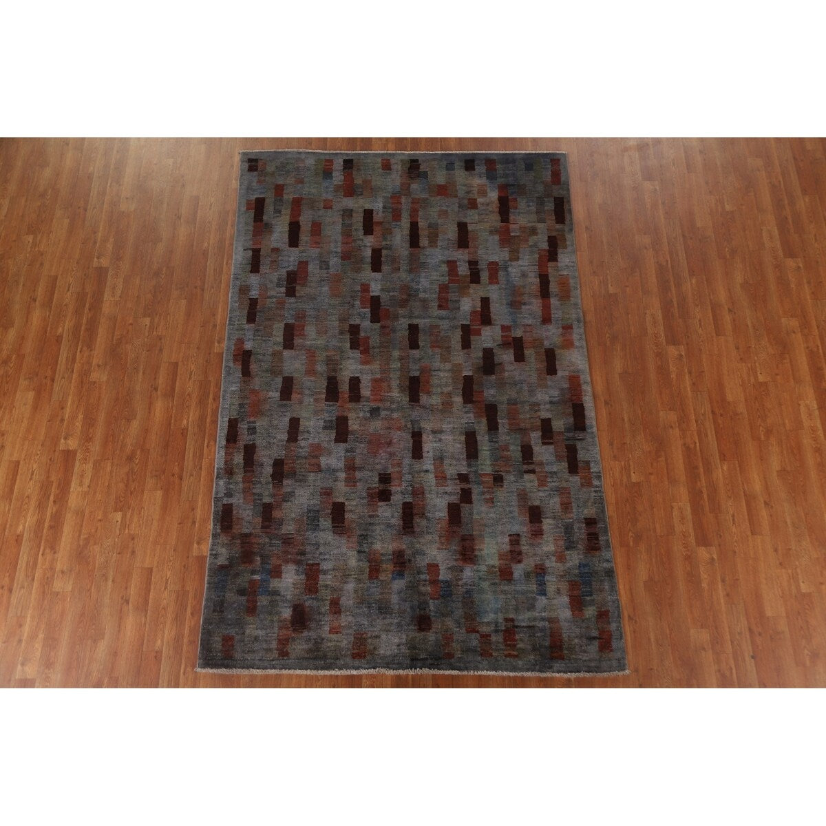 Over-Dyed Gabbeh Kashkoli Area Rug Handmade Wool Carpet - 5'9" x 8'11"