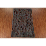Over-Dyed Gabbeh Kashkoli Area Rug Handmade Wool Carpet - 5'9" x 8'11"