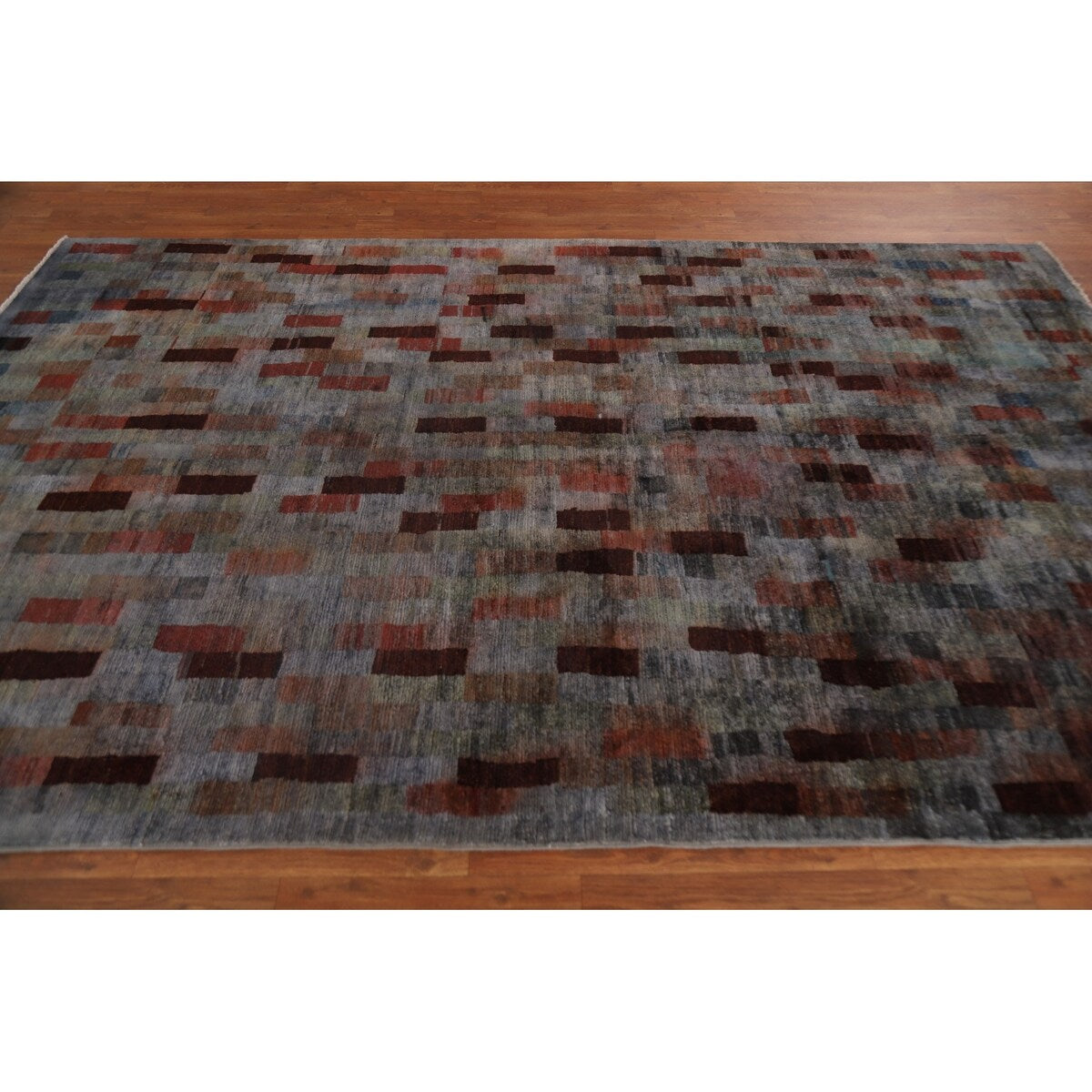 Over-Dyed Gabbeh Kashkoli Area Rug Handmade Wool Carpet - 5'9" x 8'11"