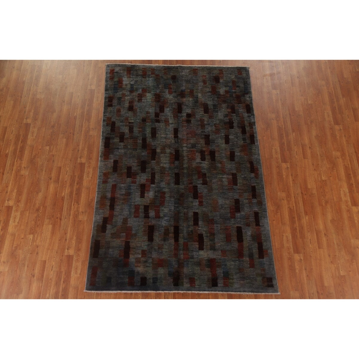 Over-Dyed Gabbeh Kashkoli Area Rug Handmade Wool Carpet - 5'9" x 8'11"