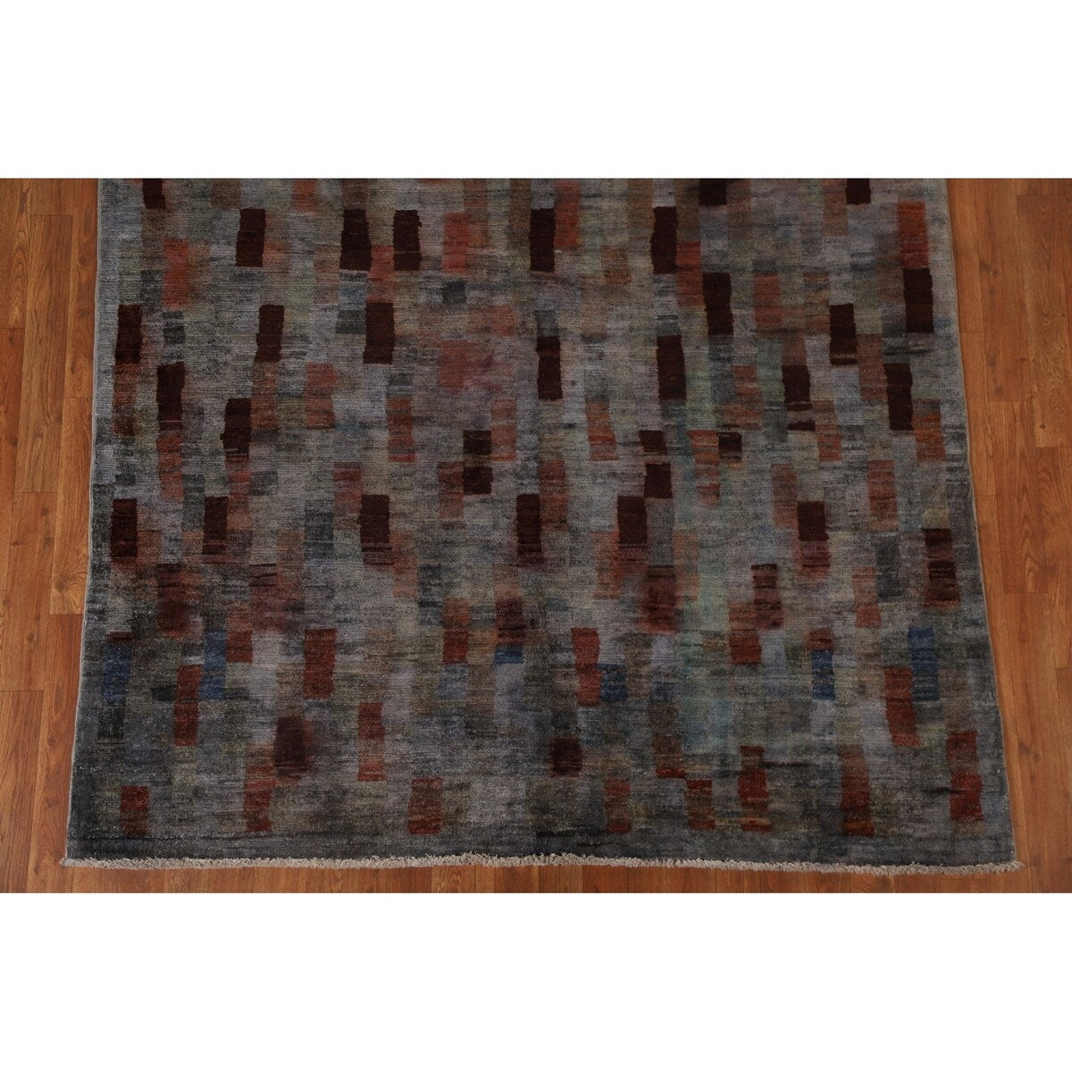 Over-Dyed Gabbeh Kashkoli Area Rug Handmade Wool Carpet - 5'9" x 8'11"