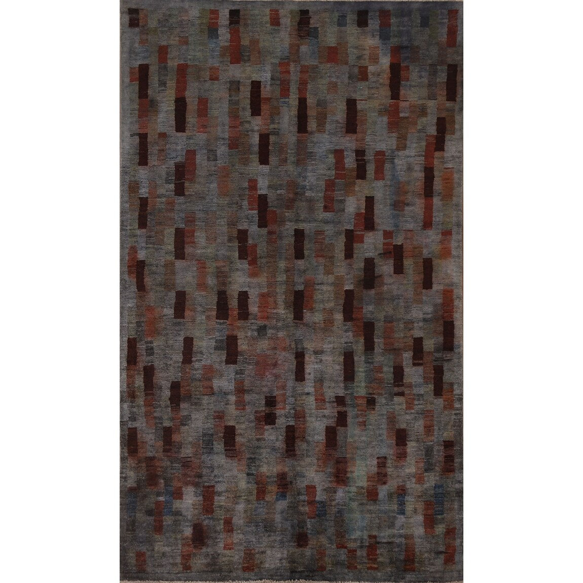 Over-Dyed Gabbeh Kashkoli Area Rug Handmade Wool Carpet - 5'9" x 8'11"