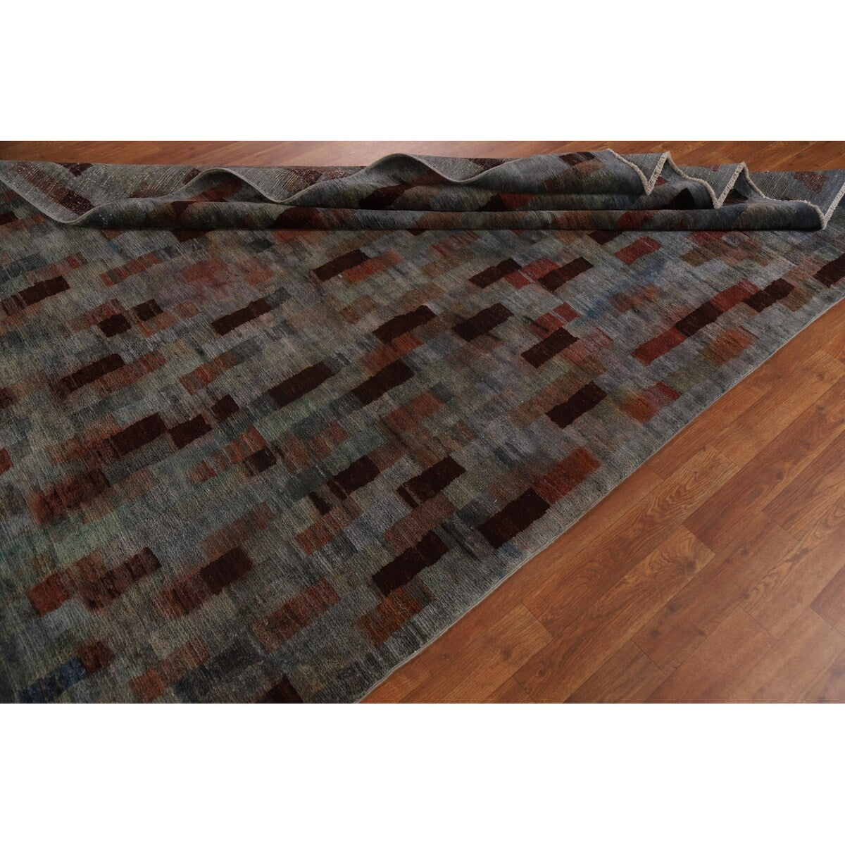 Over-Dyed Gabbeh Kashkoli Area Rug Handmade Wool Carpet - 5'9" x 8'11"