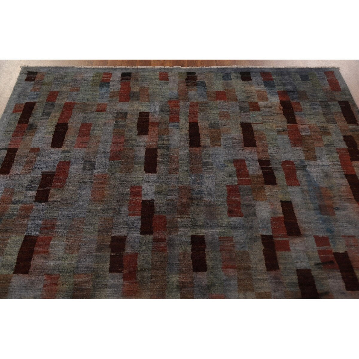 Over-Dyed Gabbeh Kashkoli Area Rug Handmade Wool Carpet - 5'9" x 8'11"
