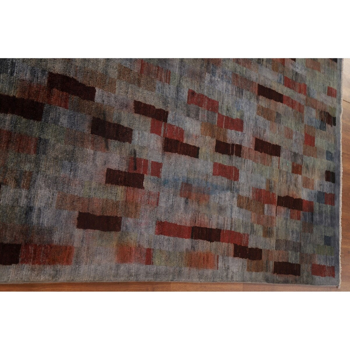 Over-Dyed Gabbeh Kashkoli Area Rug Handmade Wool Carpet - 5'9" x 8'11"