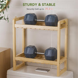 Over The Toilet Organizer Bamboo Storage Shelf - 6.12"D x 12.77"W x 13.79"H