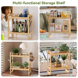 Over The Toilet Organizer Bamboo Storage Shelf - 6.12"D x 12.77"W x 13.79"H