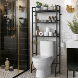 Over The Toilet Rack 3 Tier Bathroom Shelf Over Toilet Storage Organizer Freestanding Above Toilet Storage Rack with Metal Frame