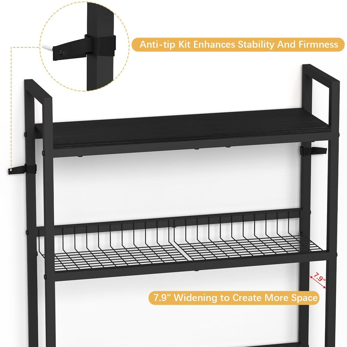 Over The Toilet Rack 3 Tier Bathroom Shelf Over Toilet Storage Organizer Freestanding Above Toilet Storage Rack with Metal Frame