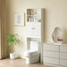 Over The Toilet Storage Cabinet, Farmhouse Storage Cabinet Over Toilet with 2 Barn Door & Toilet Paper Holder Stand