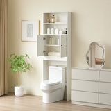 Over The Toilet Storage Cabinet, Farmhouse Storage Cabinet Over Toilet with 2 Barn Door & Toilet Paper Holder Stand