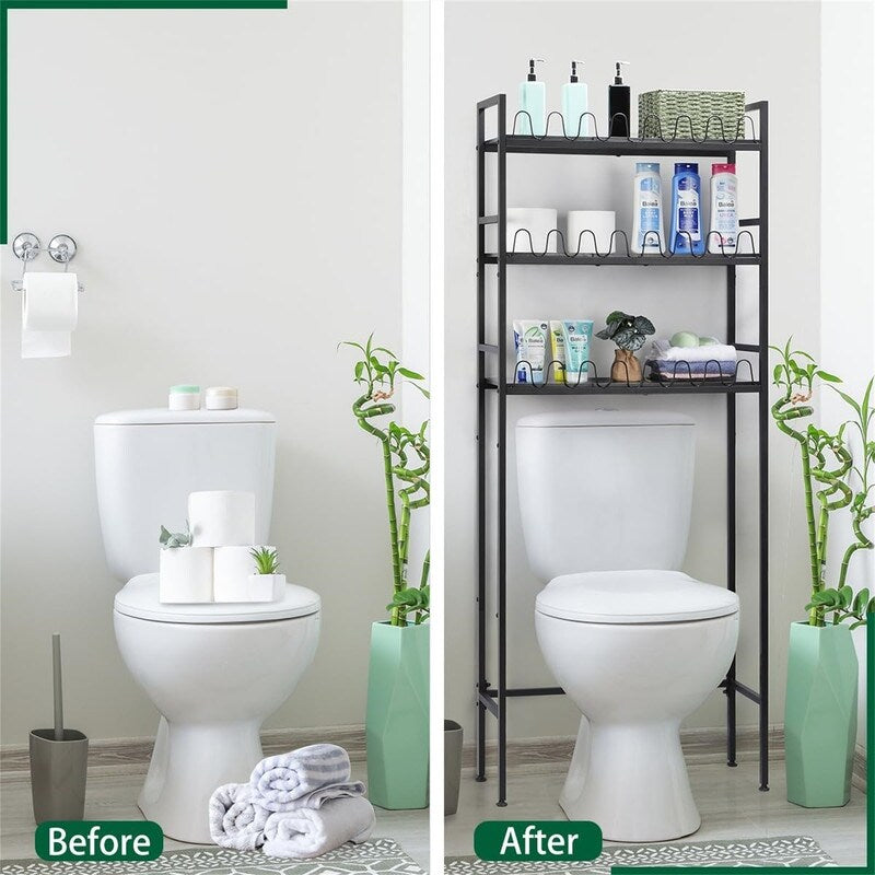 Over The Toilet Storage - 9.8"D x 23.6"W x 65"H