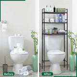 Over The Toilet Storage - 9.8"D x 23.6"W x 65"H