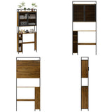 Over Toilet Bathroom Organizer Space Saver, Easy Assemble,Rustic Brown
