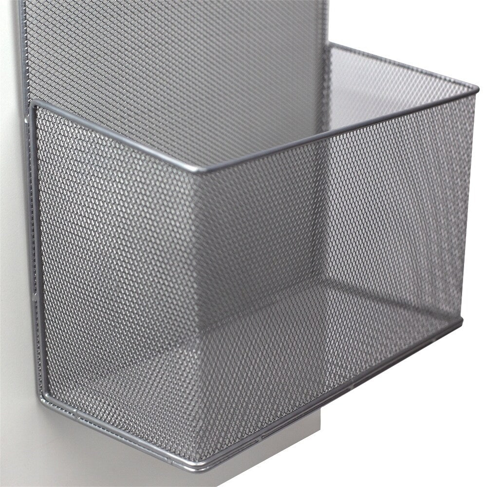Over the Cabinet Mesh Steel Basket, Silver
