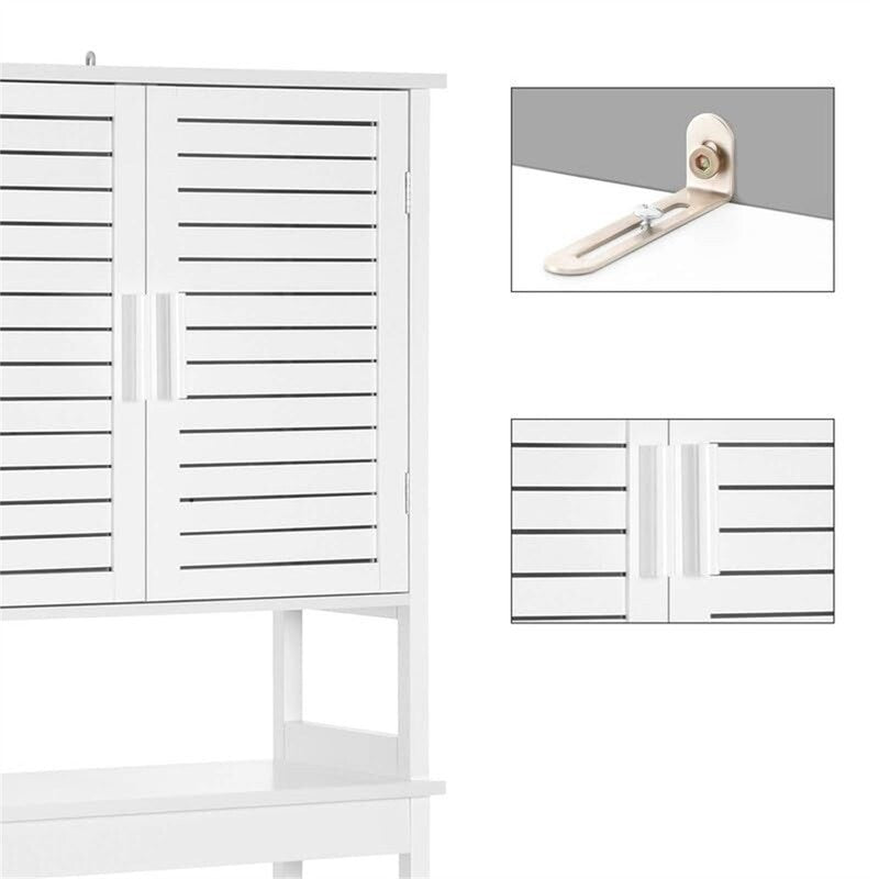 Over the Toilet Storage Cabinet - 9.1"D x 23.6"W x 68.1"H