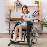 Overbed Table Height Adjustable Sofa Laptop Desk Tilting with 4 Wheels