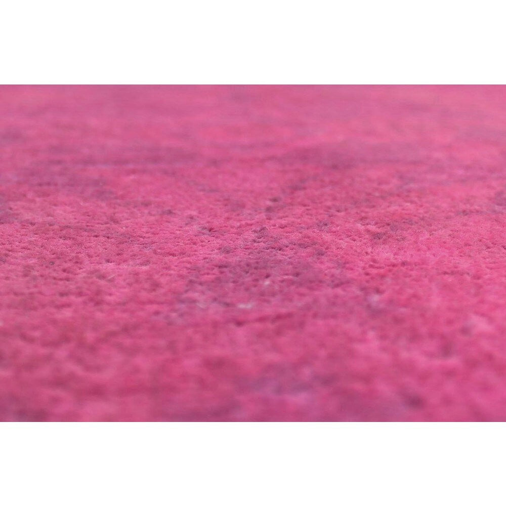 Noori Rug Overdyed Peshawar Bihter Magenta/ Rug - 4'2" x 5'6"