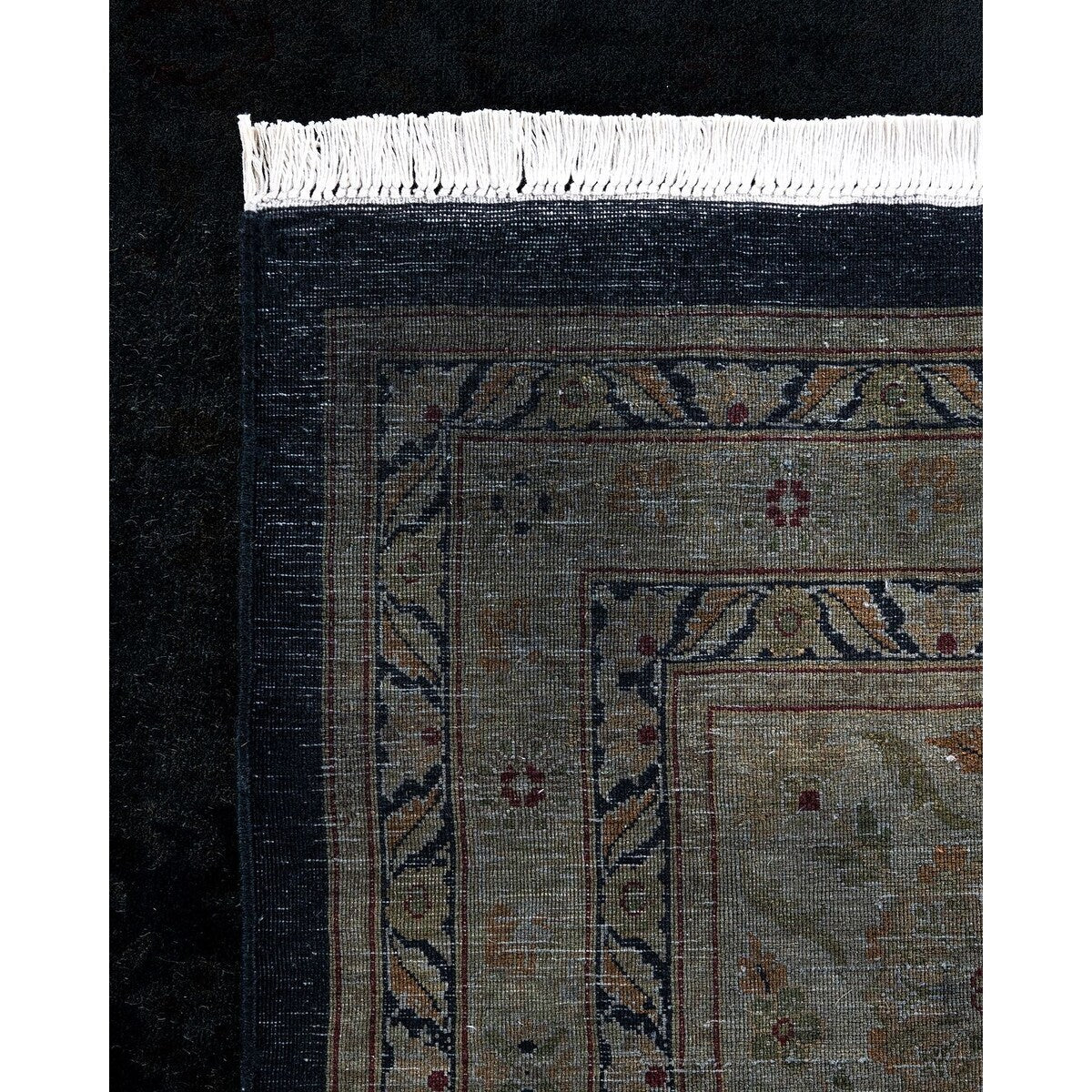 Overdyed, One-of-a-Kind Hand-Knotted Area Rug - Black - 12' 2" x 16' 3"
