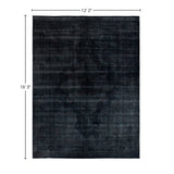 Overdyed, One-of-a-Kind Hand-Knotted Area Rug - Black - 12' 2" x 16' 3"