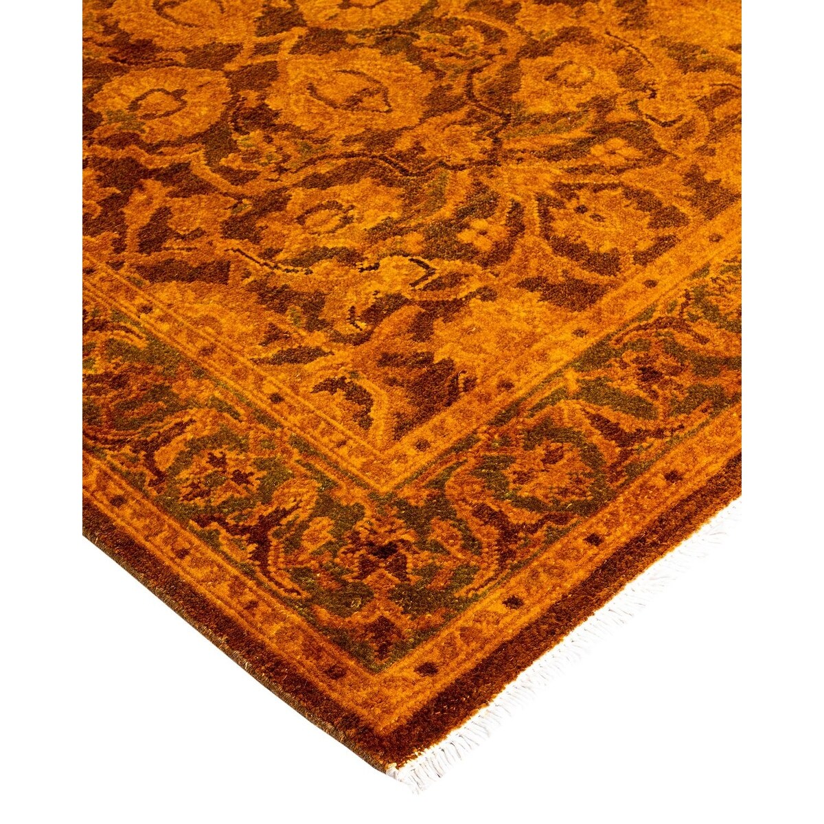 Overdyed, One-of-a-Kind Hand-Knotted Area Rug - Brown - 2' 7" x 15' 10"