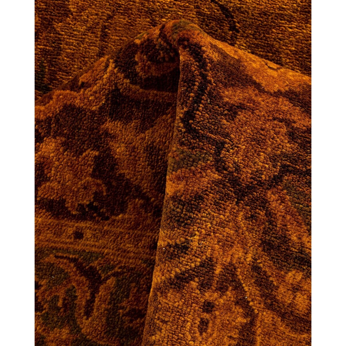 Overdyed, One-of-a-Kind Hand-Knotted Area Rug - Brown - 2' 7" x 15' 10"