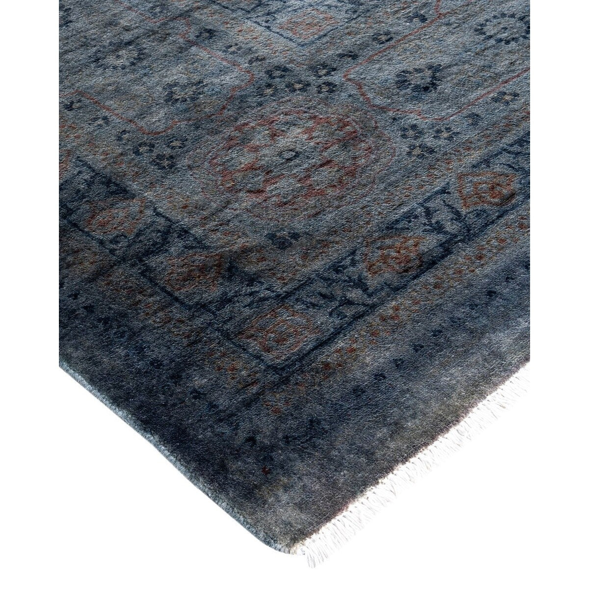 Overdyed, One-of-a-Kind Hand-Knotted Area Rug - Gray - 8' 2" x 10' 1"