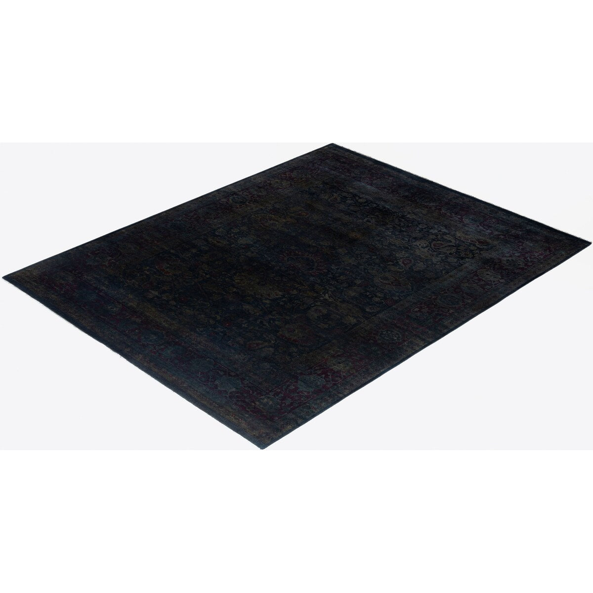 Overdyed, One-of-a-Kind Hand-Knotted Area Rug - Gray - 8' 2" x 10' 4"