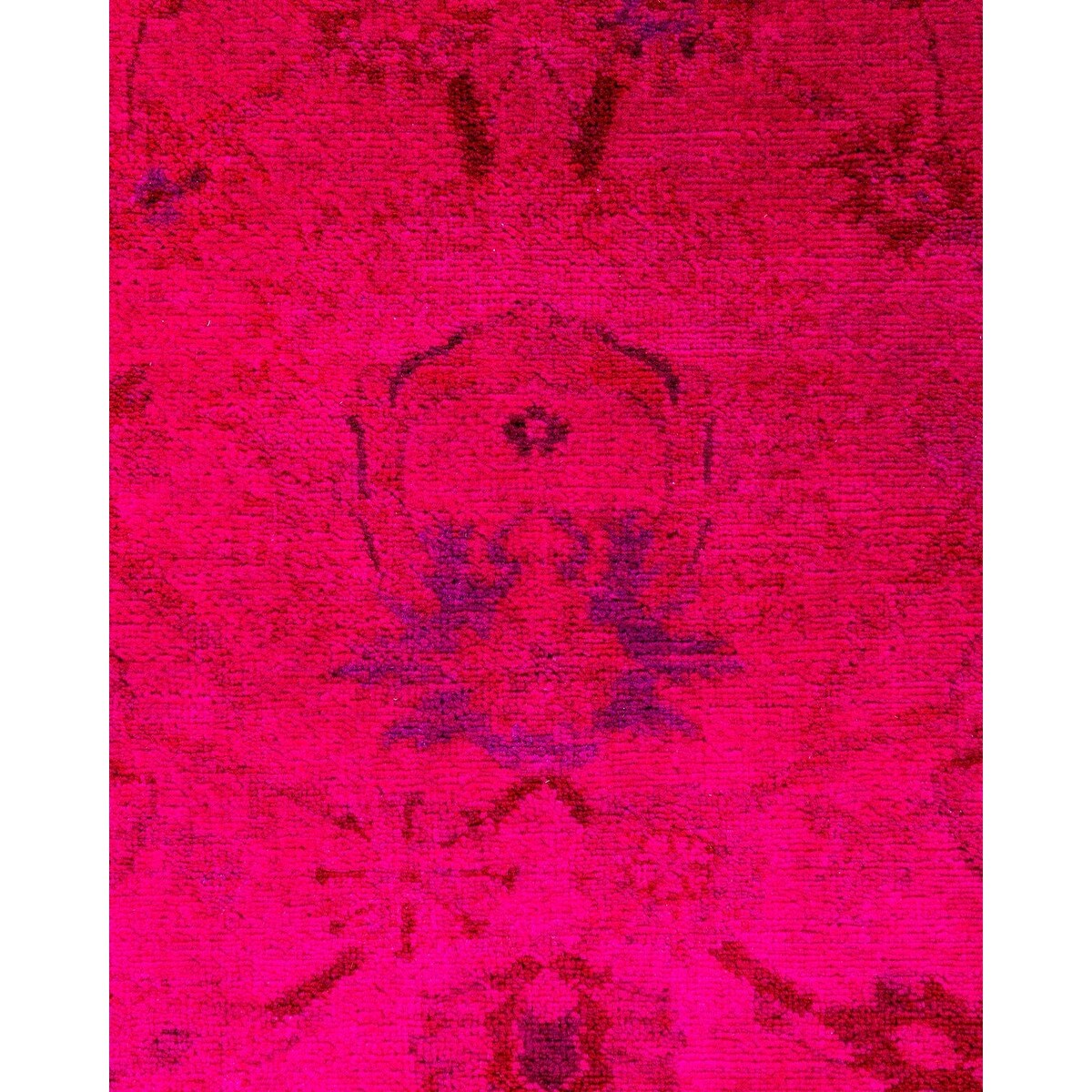 Overdyed, One-of-a-Kind Hand-Knotted Area Rug - Pink - 4' 1" x 5' 10"