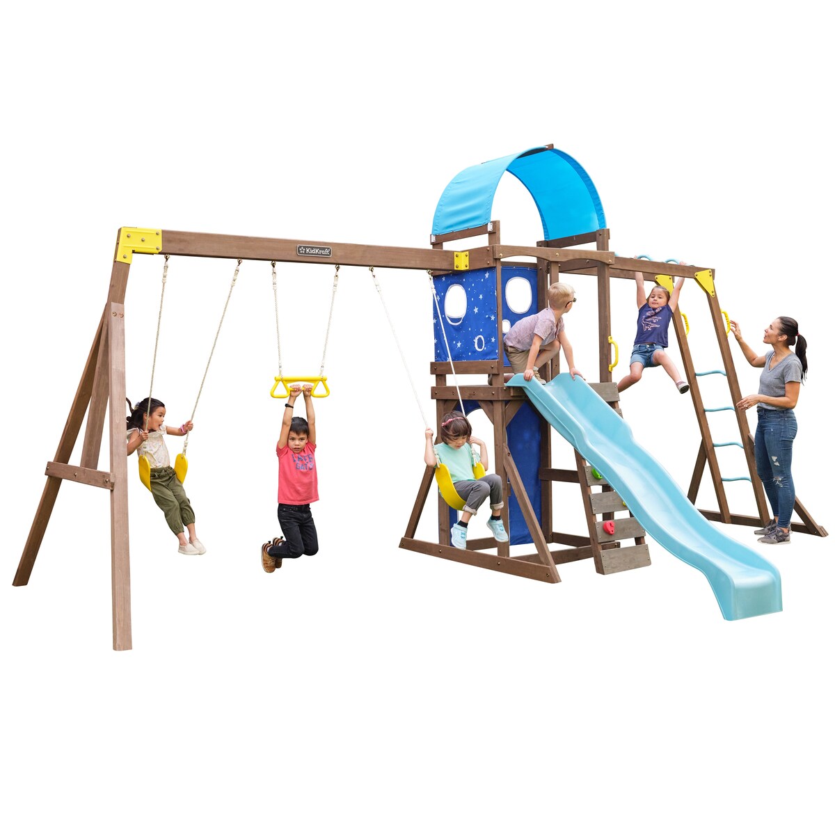 Overlook Challenge Wooden Outdoor Swing Set