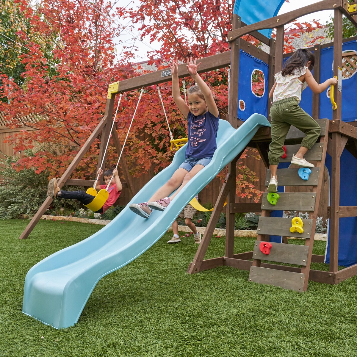 Overlook Challenge Wooden Outdoor Swing Set
