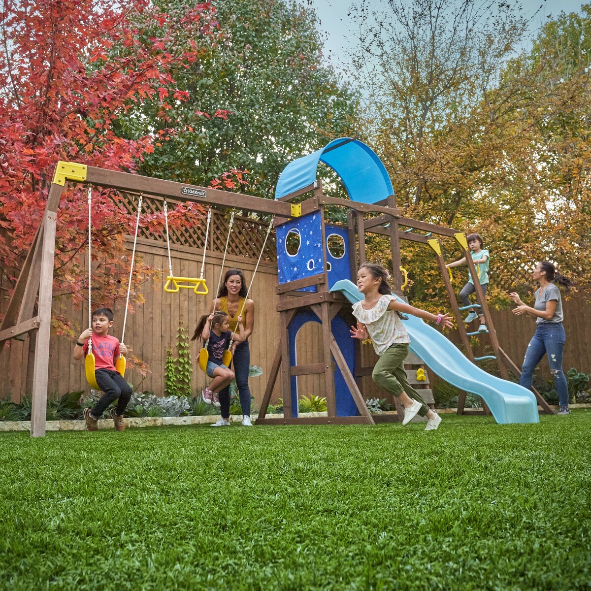 Overlook Challenge Wooden Outdoor Swing Set