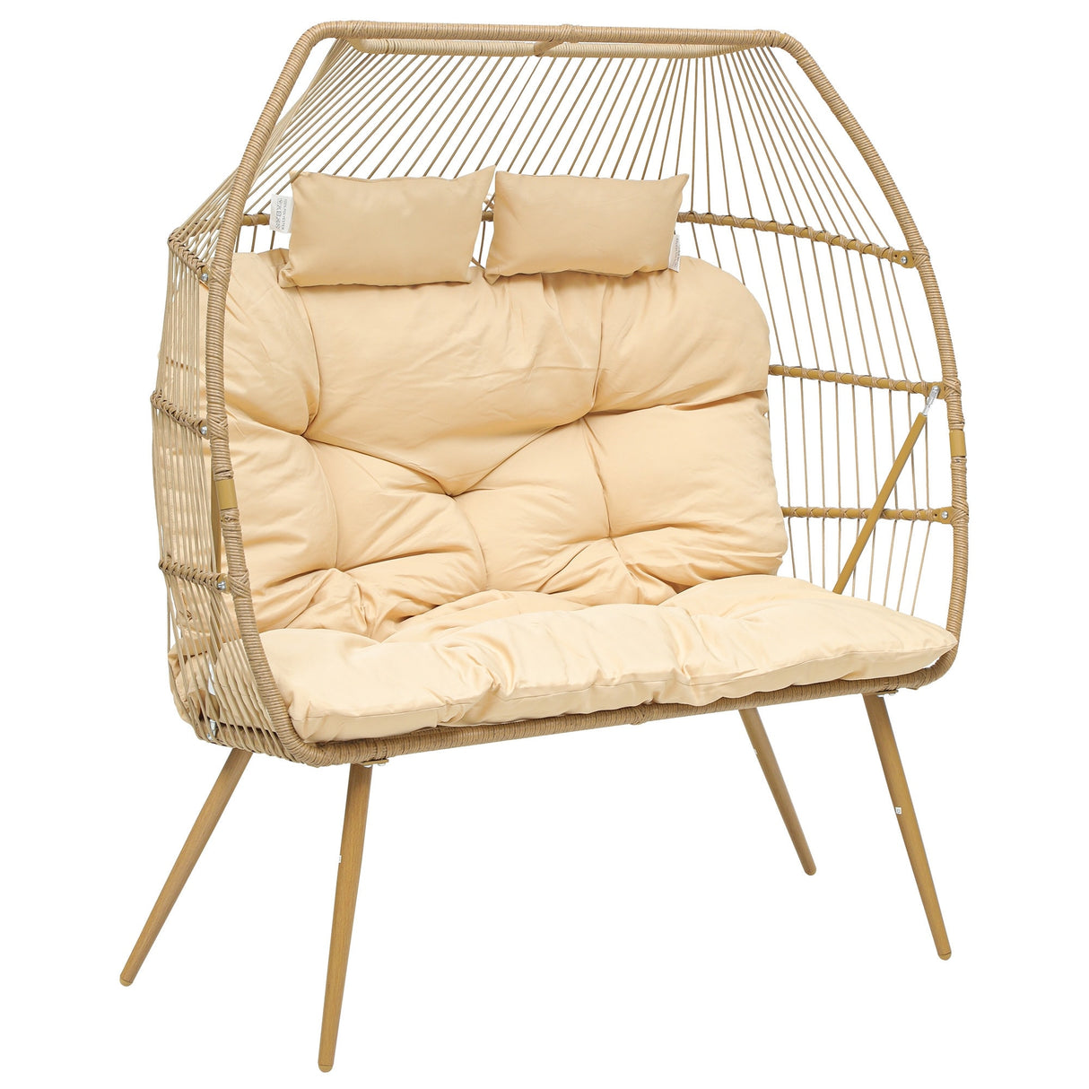Oversized Double Egg Chair With Stand