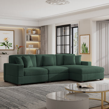 Oversized L-Shape Modular Sectional Sofa Set Upholstered Sofa Couch