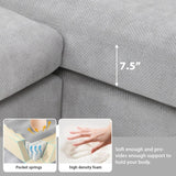 Oversized L-Shaped 4-Seat Sectional Sofa with Chaise and Pillows, White