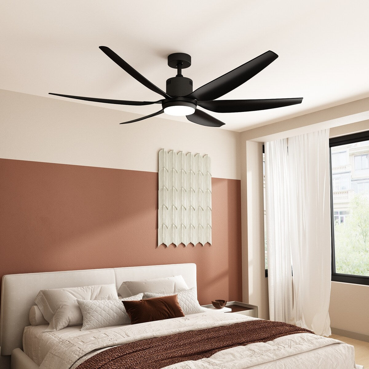 Oversized Lighting Fan 66-Inch Blade Span with Adjustable Light