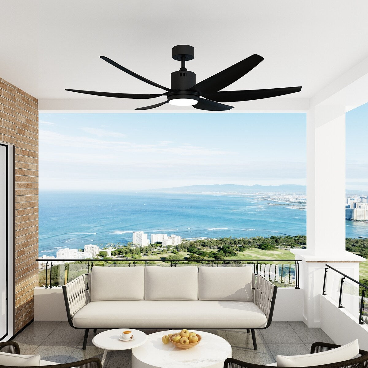 Oversized Lighting Fan 66-Inch Blade Span with Adjustable Light