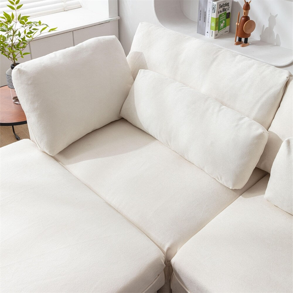 Oversized Modular Sectional Fabric Sofa Set with Reversible Chaise