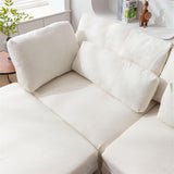 Oversized Modular Sectional Fabric Sofa Set with Reversible Chaise