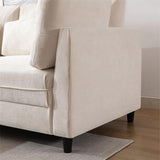 Oversized Modular Sectional Fabric Sofa Set with Reversible Chaise