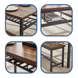 Oversized Particle Board 3 Piece Dining Table and Chair Set for 6
